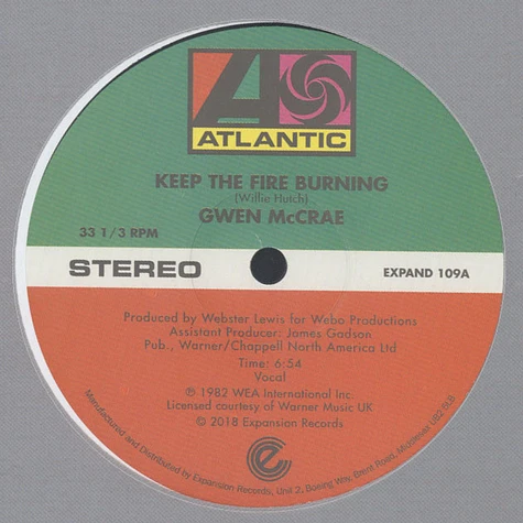 Gwen McCrae - Keep The Fire Burning / Funky Sensation