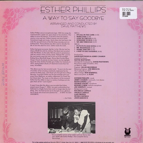 Esther Phillips - A Way To Say Goodbye