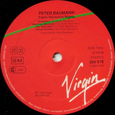 Peter Baumann - Trans Harmonic Nights