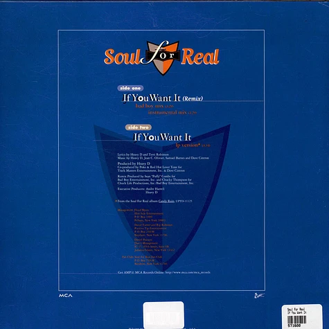 Soul For Real - If You Want It