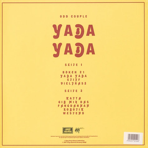 Odd Couple - Yada Yada Colored Vinyl Edition