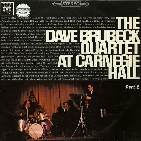 The Dave Brubeck Quartet - At Carnegie Hall (Part 2)
