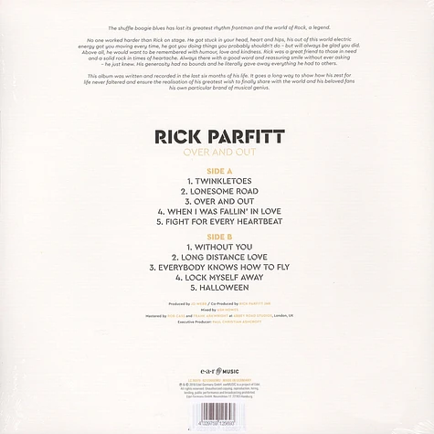 Rick Parfitt of Status Quo - Over And Out Jeansblue Vinyl Edition