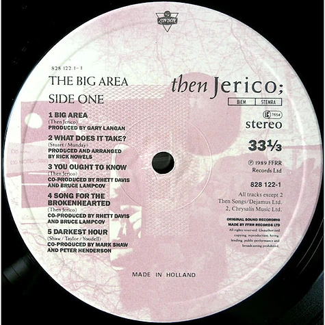 Then Jerico - The Big Area