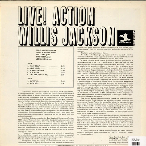 Willis Jackson - Live! Action