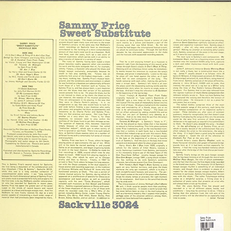 Sammy Price - Sweet Substitute