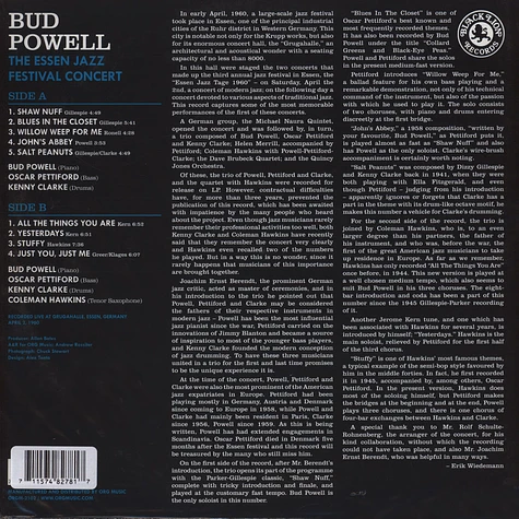 Bud Powell - Essen Jazz Festival Concert