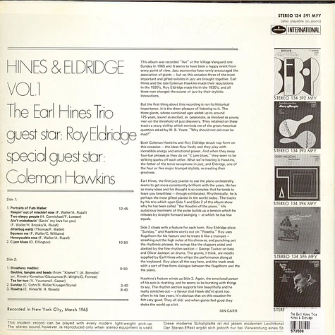 The Earl Hines Trio - Hines & Eldridge