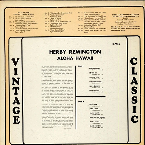 Herb Remington - Aloha Hawaii