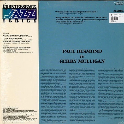 Paul Desmond & Gerry Mulligan - Paul Desmond & Gerry Mulligan