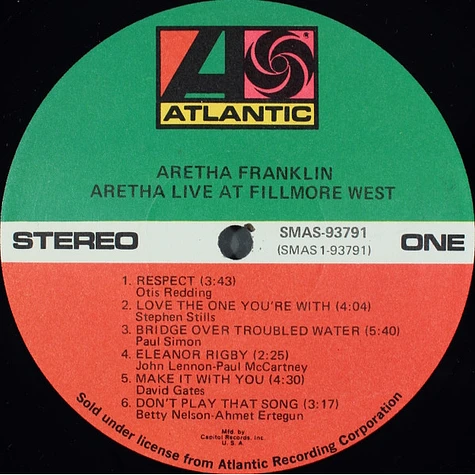 Aretha Franklin - Live At Fillmore West