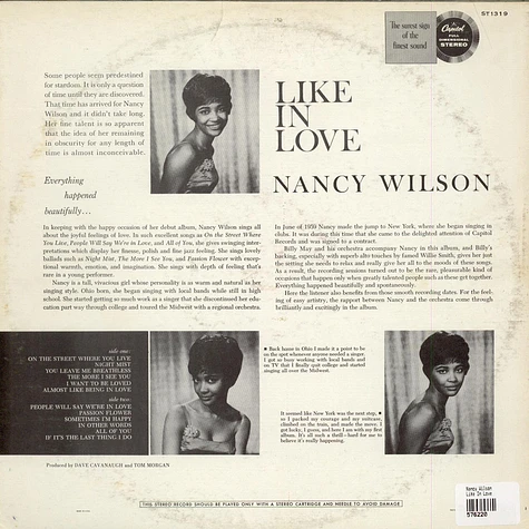 Nancy Wilson - Like In Love