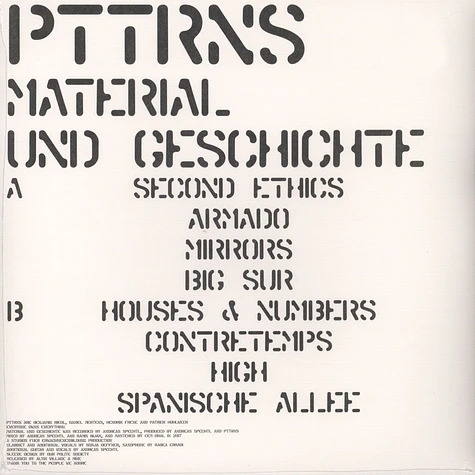 PTTRNS - Material Und Geschichte