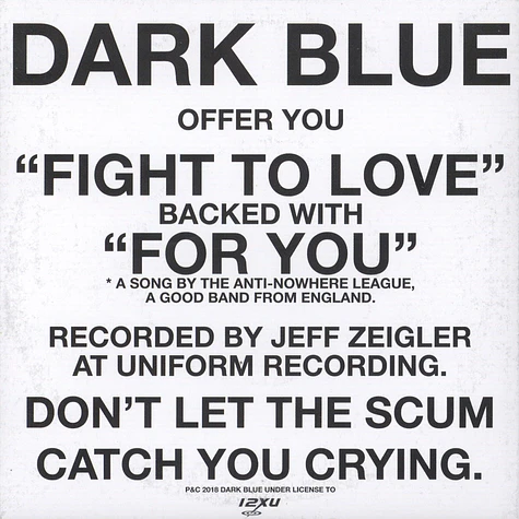 Dark Blue - Fight To Love