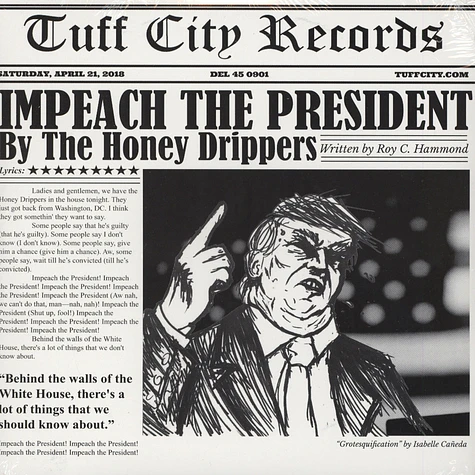 The Honey Drippers / Brotherhood - Impeach The President / Monkey That Became President