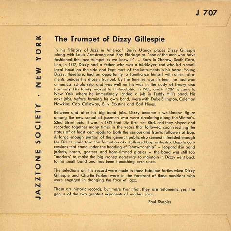 Dizzy Gillespie - The Trumpet Of Dizzy Gillespie