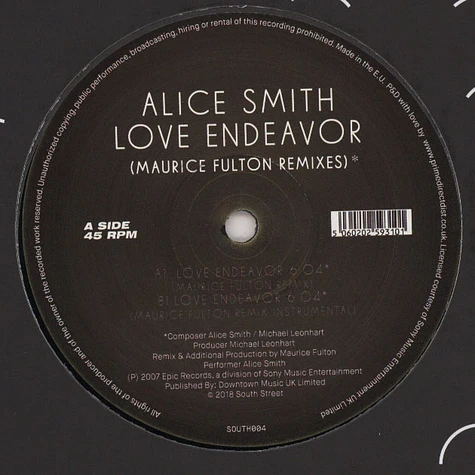 Alice Smith - Love Endeavour Maurice Fulton Remixes