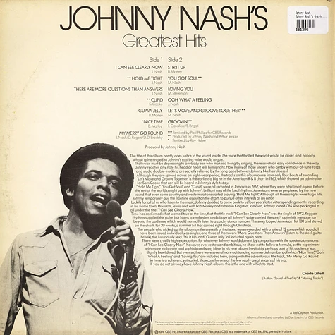 Johnny Nash - Johnny Nash's Greatest Hits