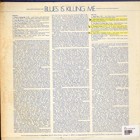 V.A. - Blues Is Killing Me