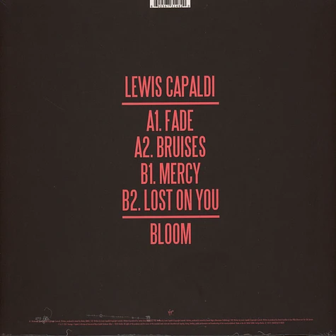 Lewis Capaldi - BLOOM Clear Vinyl Edition