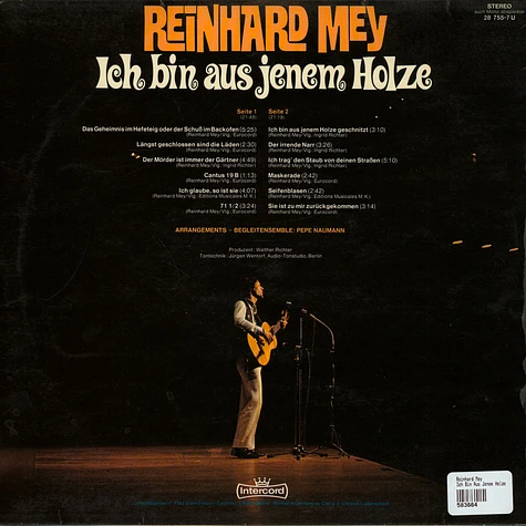 Reinhard Mey - Ich Bin Aus Jenem Holze