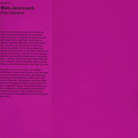 Mary Jane Leach - Pipe Dreams