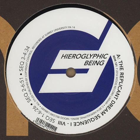 Hieroglyphic Being - The Replicant Dreams Sequence (Blue Pa14 Series)
