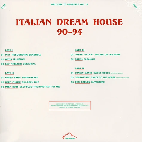 V.A. - Welcome To Paradise: Italian Dream House 90-94 Volume 3