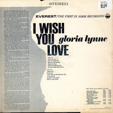 Gloria Lynne - I Wish You Love