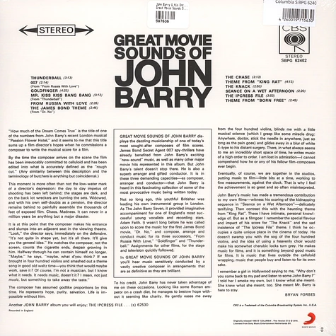 John Barry & His Orchestra - Great Movie Sounds Of John Barry