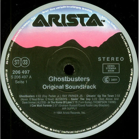 V.A. - Ghostbusters (Original Soundtrack Album)