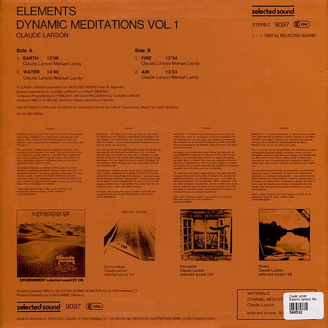 Claude Larson - Elements Dynamic Meditations Vol. 1