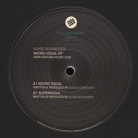 Guido Schneider - Micro Vocal EP White Vinyl Edition