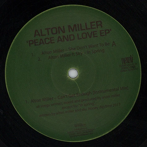 Alton Miller - Peace and Love EP