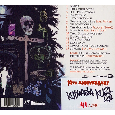 Dr. Dooom aka Kool Keith - Dr. Dooom 2 10th Anniversary Edition Signed By Kutmasta Kurt