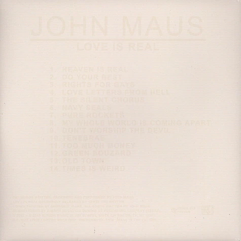 John Maus - Love Is Real