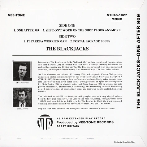 The Blackjacks - One After 909 EP