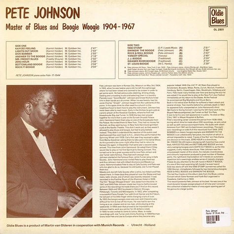 Pete Johnson - Master Of Blues And Boogie Woogie 1904-1967