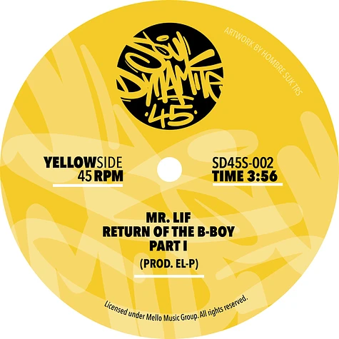 Mr.Lif - Return Of The B-Boy Black Vinyl Edition