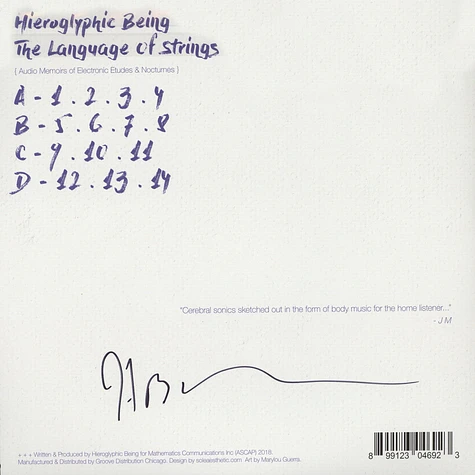 Hieroglyphic Being - The Language Of Strings Grey Colored Vinyl Edition