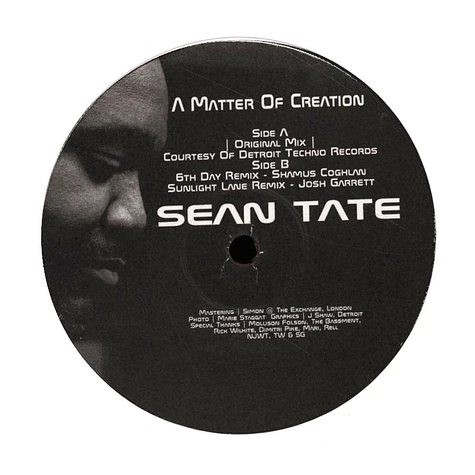 Sean Tate - A Matter Of Creation