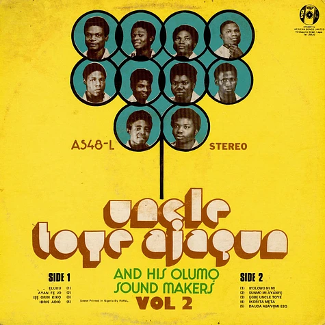 Uncle Toye Ajagun And His Olumo Sound Makers - Vol. 2