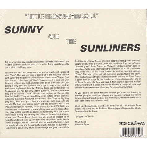 Sunny & The Sunliners - Little Brown Eyed Soul