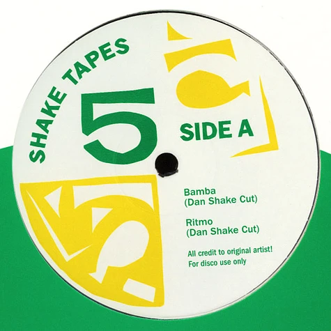 Shake Tapes - Volume 5 Dan Shake Remixes