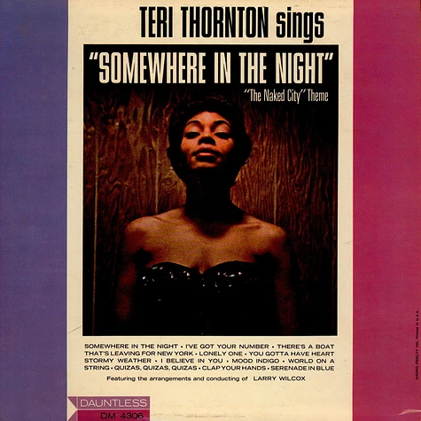 Teri Thornton - Somewhere In The Night