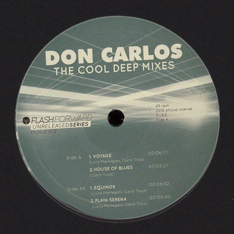 Don Carlos - The Cool Deep Mixes Volume 1 Black Vinyl Edition