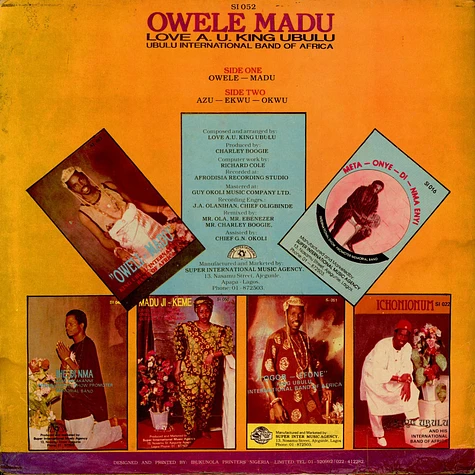 Love King A.U. Ubulu, Ubulu International Band Of Nigeria - Owele Madu