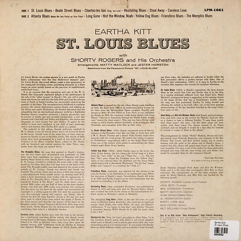 Eartha Kitt With Shorty Rogers And His Giants - St. Louis Blues