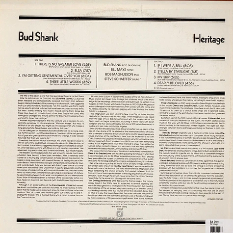 Bud Shank - Heritage