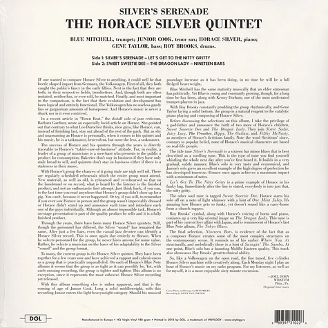 Horace Silver Quintet - Silver's Serenade Gatefold Sleeve Edition